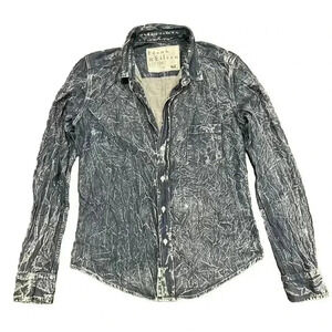 Frank & Eileen Barry Tailored Button Up Shirt Famous Denim XS 80s Mineral Wash
